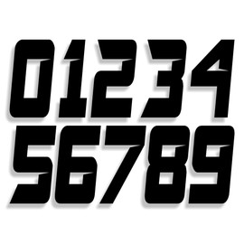 MxNumbers- Mx & ATV Number Plate Decals | Set of 3 Decals with Your Custom Number & Color Choice | Sliced Font Style 4