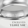 Willis Judd 6mm Titanium Ring for Men Engraved I Love