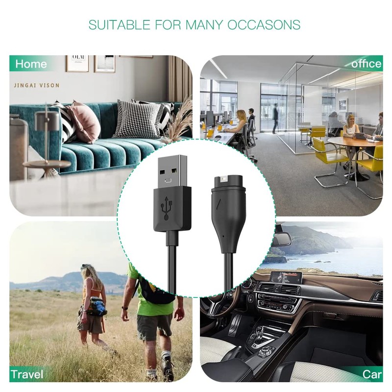 AWINNER AWINNER Compatible for Garmin Watch Charger Cable (2 Pack)