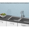 Clearform ML28798 Small Sink Splash Guard with Easy Reach Cutaway,