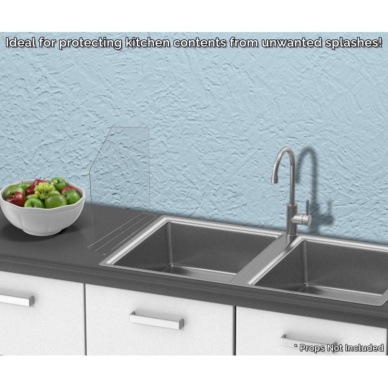 Clearform ML28798 Small Sink Splash Guard with Easy Reach Cutaway,
