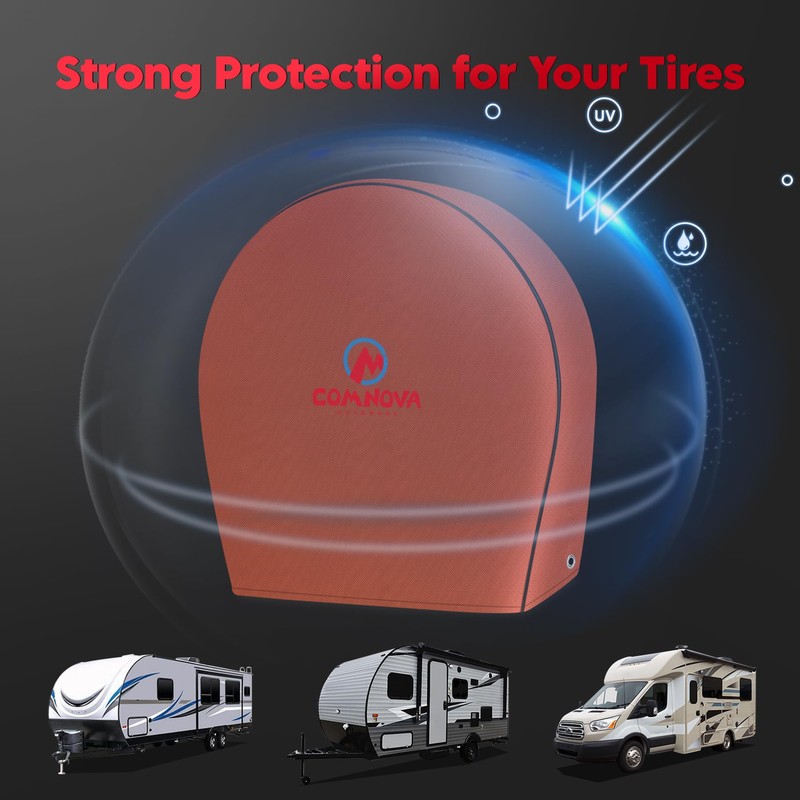 Comnova RV Tire Covers 2 Pack - 600D Tough Tire