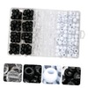 Minkissy Hair Beads Set 240pcs Black Transparent Braiding Beads Metal