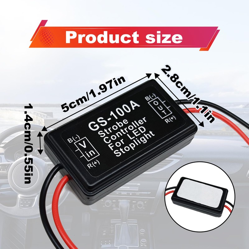 KEVWR Strobe Brake Light for Brake Light Tail Stop Light,