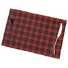 Christmas Plaid Red Black Buffalo Check Placemats for Dining Table