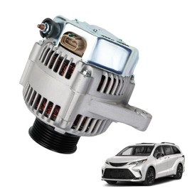 Alternator Replacement for 1998-2003 Sienna 3.0 V6, 12V 100A S6 Alternator Replace 270600A030 AND0181 40052051 27060-0A040 27060-0A040-84 27060-20090 27060-20090-84 101211-7670