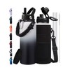 40 oz Insulated Water Bottle with Straw & Spout Lids,