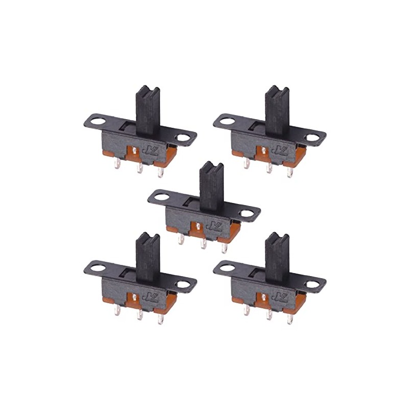 5 x On-On Ultra-Miniature Slide Switch SPDT 1A 50VDC