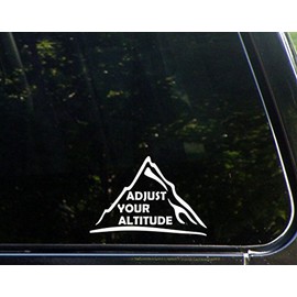 Sweet Tea Decals Adjust Your Altitude - 5 1/2" x 3 3/4" - Vinyl Die Cut Decal/Bumper Sticker for Windows, Trucks, Cars, Laptops, Macbooks, Etc.