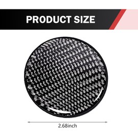 Diamall 2 PCS Carbon Fiber Car Cup Holder Coaster, 2.68" Non-Slip Bottle Pad Embedded in Cup Mat, Waterproof and Dustproof Insert Drink Coaster, Universal Interior Accessories for Cars (Black)