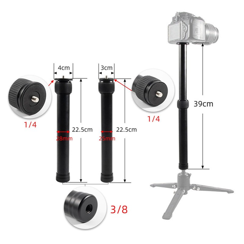 Tripod Extension Center Column Extender - Extendable Tripod Pole with