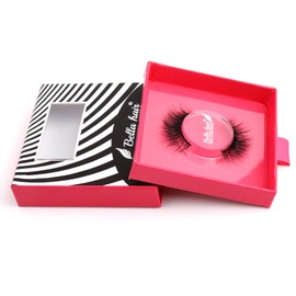 【Impressive】100% 3D Siberian Mink Lashes, Handmade Criss-crossed Mink Fur Strip False Eyelashes 1 Pair Box (STYLE 21) by Bella Hair