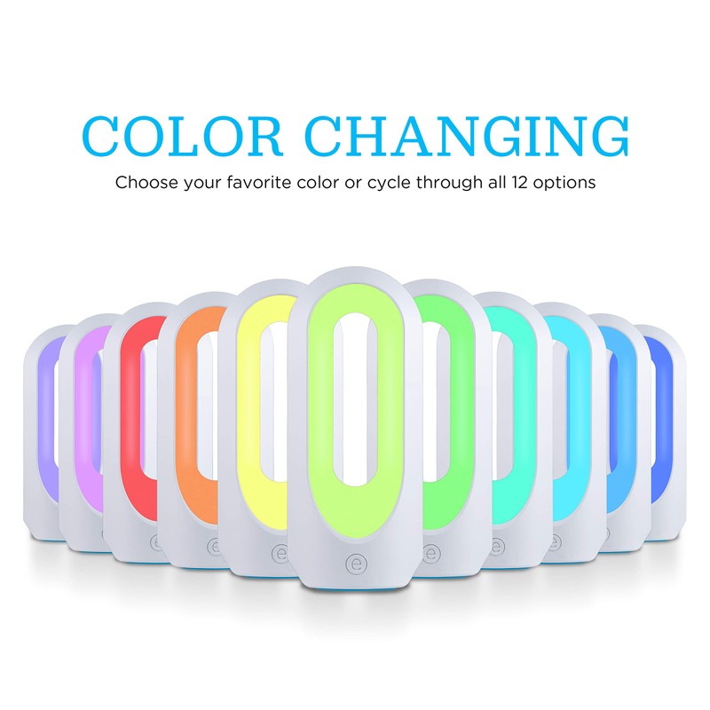 Enbrighten Color Changing LED Lamp, Modern Night, Dimmable Whites &