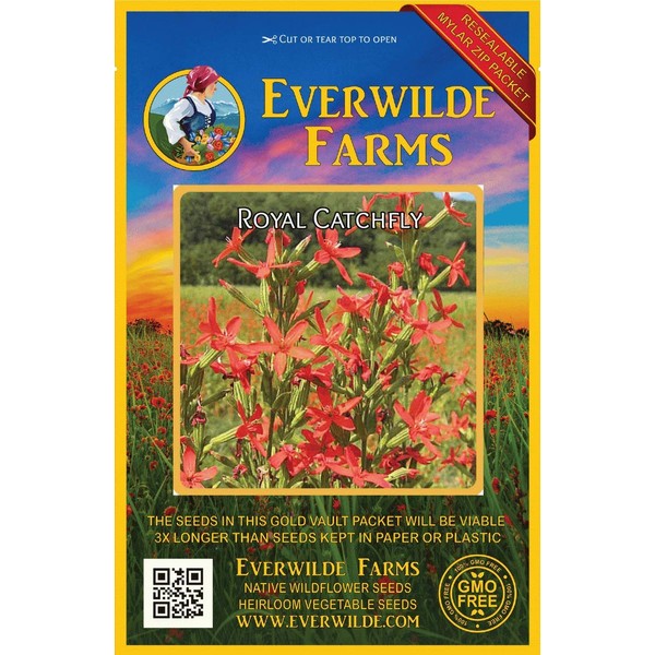 Everwilde Farms - 150 Royal Catchfly Native Wildflower Seeds -