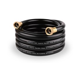 15FT Female to Female Leader Hose, 5/8 in, 3/4 GHT Brass Fittings