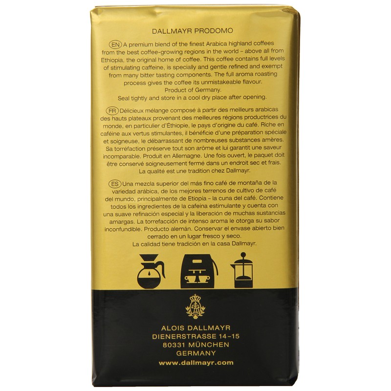 Dallmayr Gourmet Coffee, Prodomo (Ground), 8.8 Ounce (Pack of 3)