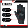 RUBSONS HKRG Men's Touch Screen Leather Motorcycle Biker Gloves (S)