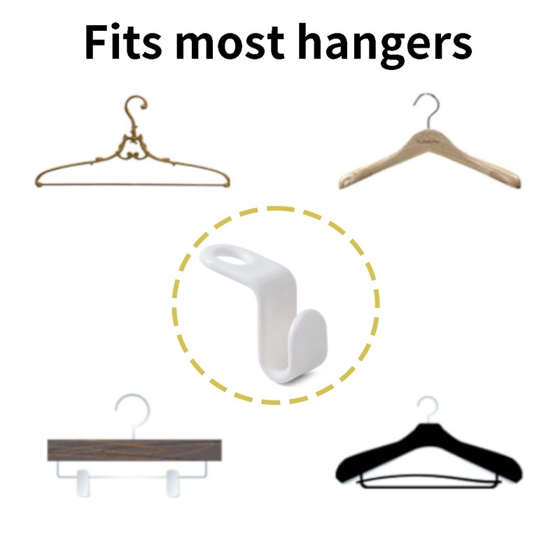 Maloftars Clothes Hangers Connecting Hooks Pack of 60 Clip Drop