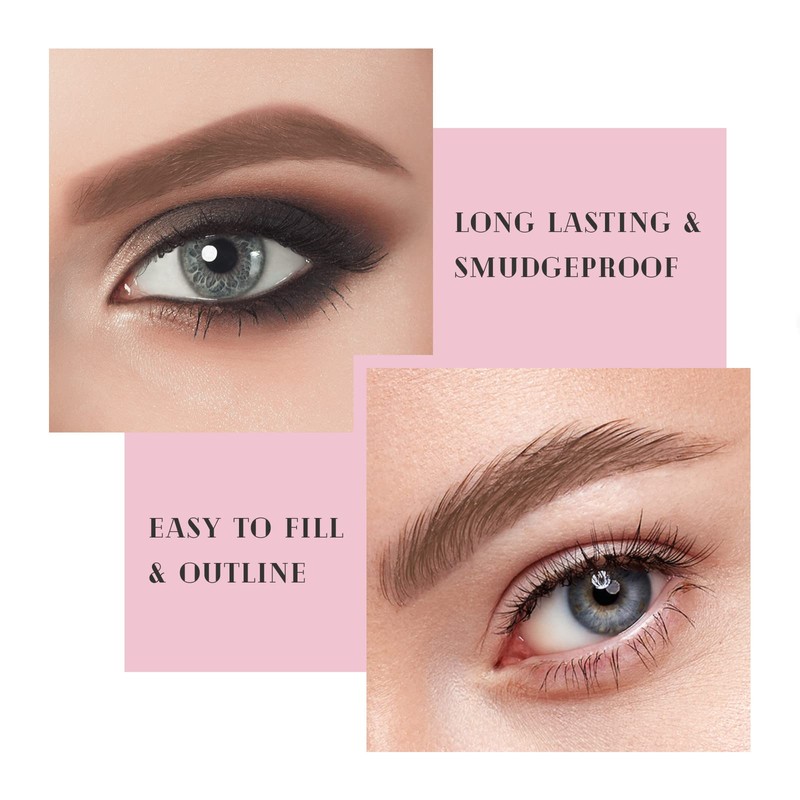 Music Flower Eyebrow Pencil Double Ended, Waterproof Natural Brow Enhancing