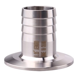 DERNORD 2" Tri Clamp to 1.25" Hose Barbed Adapter SUS304 Sanitary Hose Barb Pipe Fitting (1.25 Inch Barb Hose)