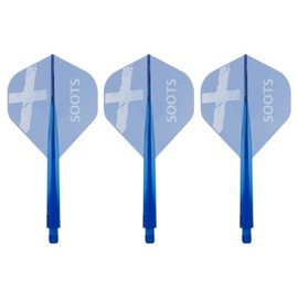 Condor AXE | Standard No2 | Dart Flights | Alan Soutar | Soots | Clear Blue | Multiple Size Stems (Medium)