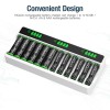 HiQuick 12 Slots LCD Battery Charger for AA & AAA