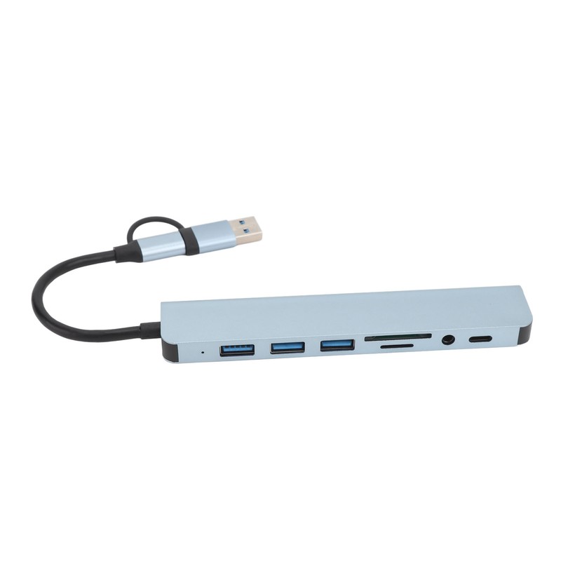 8 In 1 USB C Hub Aluminium Alloy with 1