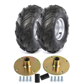 Unbranded 2pc 7" inch 16x8-7 Tire Wheel 4 Lug Rim + 23T Axle Hub for Go Kart ATV Quad Bike