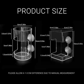 AIMALL Floating Fish Feeding Ring – Hanging Aquarium Food Feeder with Suction Cups, Round & Square PS Plastic Feeding Box for Parrot Fish, Koi, and Tropical Tanks