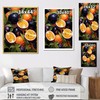 DesignQ Large Fruits Wall Art, Passionfruit Pulse In Electric Ebony,