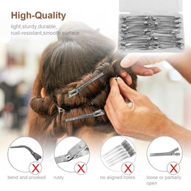 30 Packs Duck Billed Hair Clips, Rustproof Metal Alligator Hair Clips for Women Styling,Hair Coloring,Salon