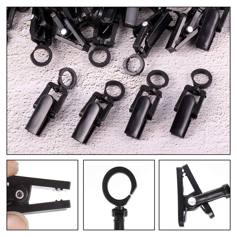 NA 40 Pcs Plastic Windproof Clips Party Wire Light Clips