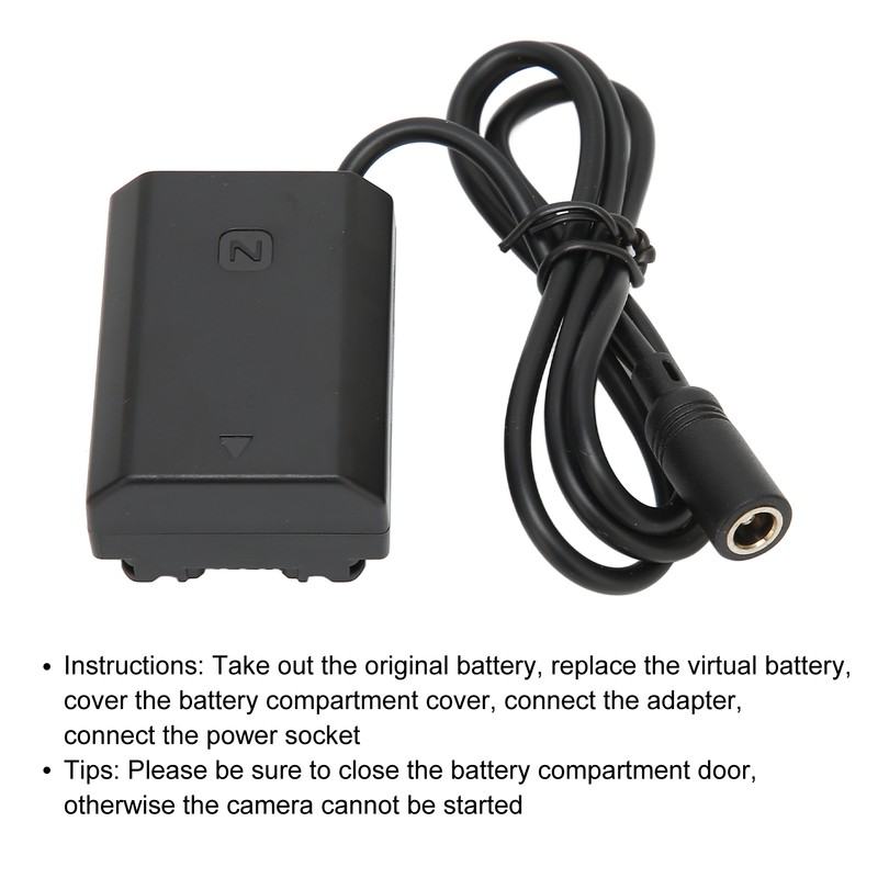 FZ100 Dummy Battery DC Coupler Power Adapter Compatible for A7c