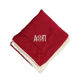 Sorority Letters Shop Alpha Omicron Pi Sherpa Throw Blanket