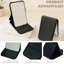 Ultralight Folding Hand Mirror - Travel-Friendly Mirror for Home, Office, Pocket & Purse