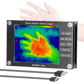Portable Thermal Imager -40℃ to 300℃ Small Thermal Imaging Camera Support Maximum Minimum Center Temperature Measurement Picture Saving 2.8inch TFT Display with Type C Interface