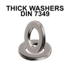 M8 Flat Thick Washers DIN 7349 - A2 Stainless Steel