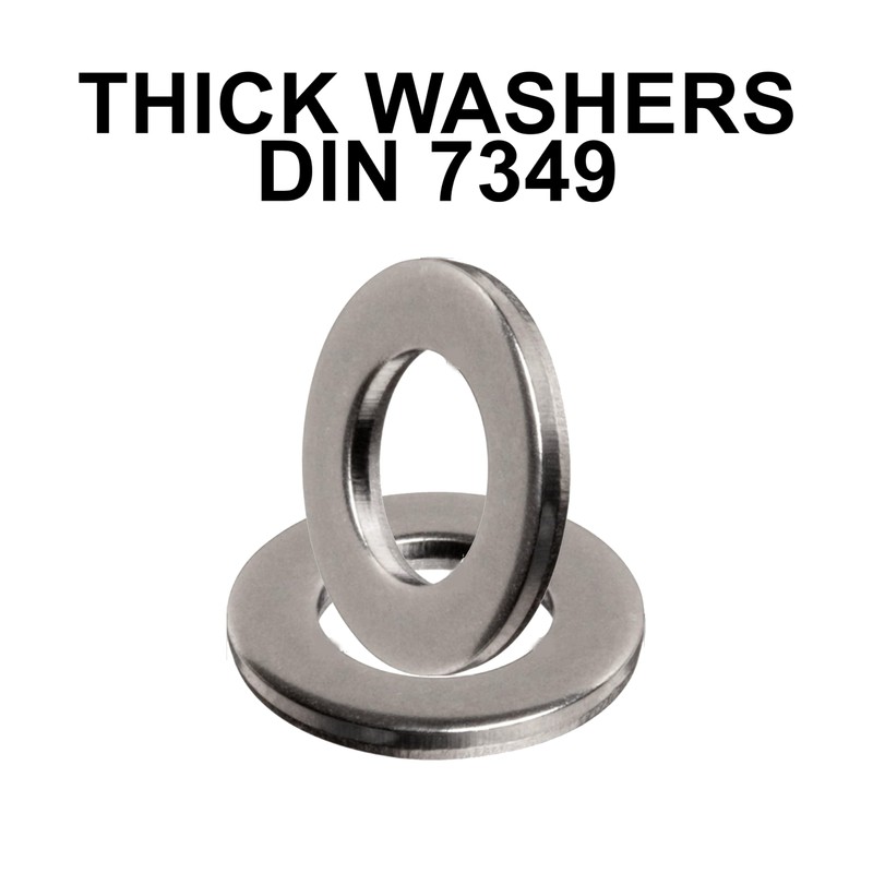 M8 Flat Thick Washers DIN 7349 - A2 Stainless Steel