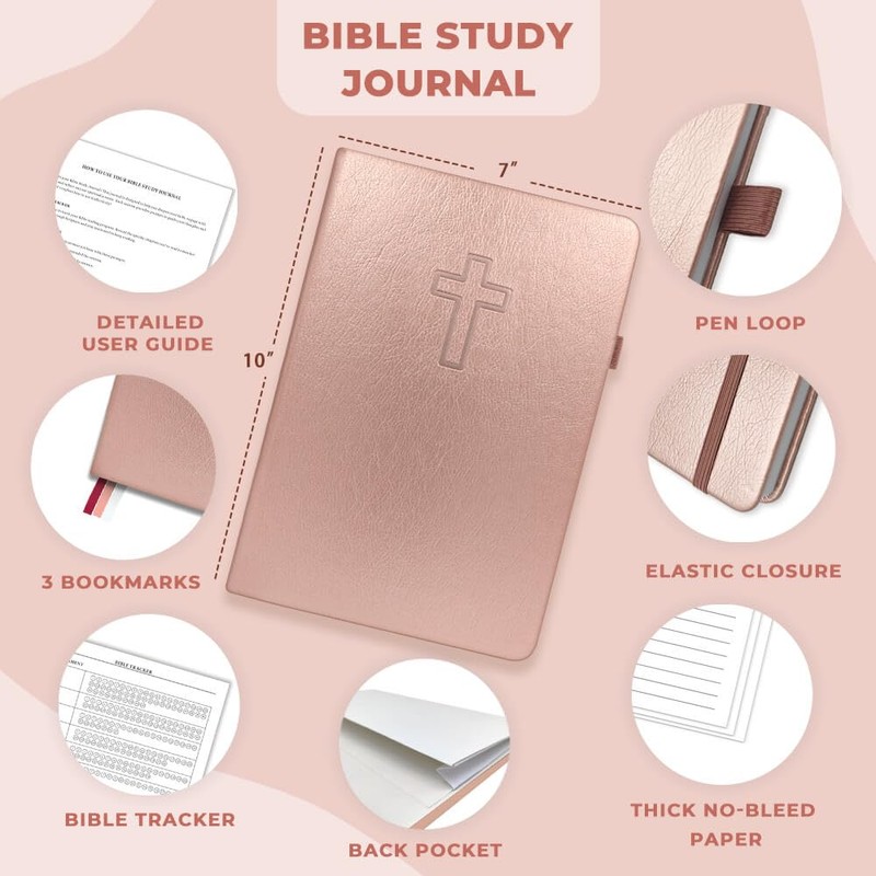 JOTFLY Bible Study Journal - Church Notes Notebook for Note