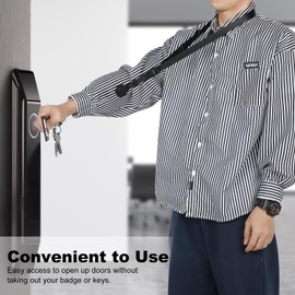 DELSWIN Heavy Duty Retractable Lanyard - 2 Pack Breakaway Lanyards for ID Badges Keys, Retractable Keychain with Upgraded Badge Reel, Lobster Clip, and Key Ring, 10 oz Retraction