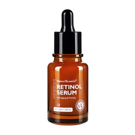 VIBRANT GLAMOUR 1% Retinol in Squalane Serum for Face, Anti-Aging with Hexapeptide Ceramide Moisturizer Reduce Wrinkles & Fine Lines, 1.02 fl.oz