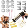 Stainless Steel Churro-Maker-Machine Kit-with 25 Pieces, Easy To Clean with