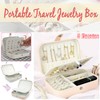 AIMALL Portable Travel Jewelry Box Organizer, Leather Display Case for