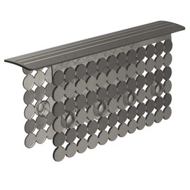 Bligli Plastic Sink Saddle, Sink Divider Mat with Strong Suction Cups, Kitchen Divided Sink Protector Mat for Glassware Dishes, Easy to Clean and No Smell, 9.5" x 12", Translucent Grey