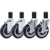 4" Expandable Stem Caster Set | for 1-3/8" ID Tubing
