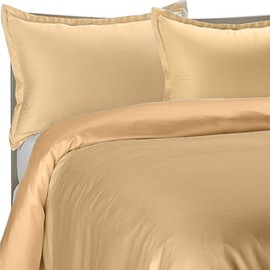 Modal Satin Duvet Cover Set Beige Queen (229x234cm)