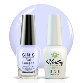 SNS Nail UV Gel and Nail Polish Lacquer Combo, Candy Sprinkles - Pixie's Sticks (Purple) - Long-Lasting Nail Color, Gel & Lacquer Duo Lasts 14 Days - UV Lamp Required - 0.5 Fl Oz