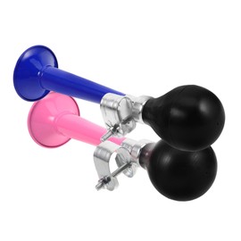 KOMBIUDA Bicycle Horns for Adults Loud Metal Plated Bike Horn Fun Safe for Mountain Bikes Blue Pink