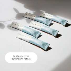 Spruce Bathroom Cleaning Refills, 5 x Plastic-Free Concentrated Refills for Soap Scum and Limescale. Shower and Bath refillable cleaning, Non-Toxic & Eco Friendly