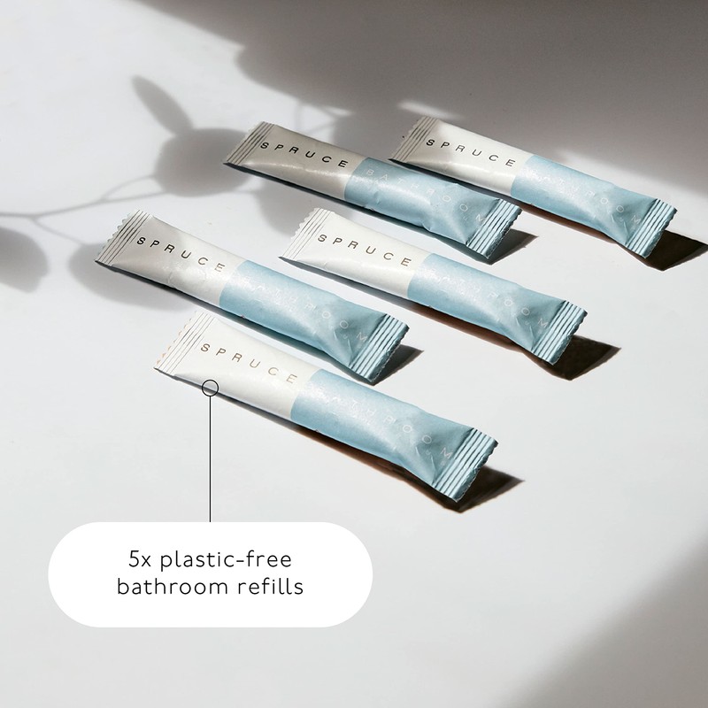 Spruce Bathroom Cleaning Refills, 5 x Plastic-Free Concentrated Refills for